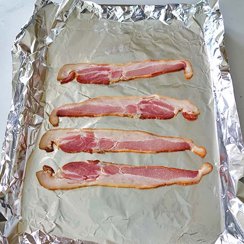 bacon on pan