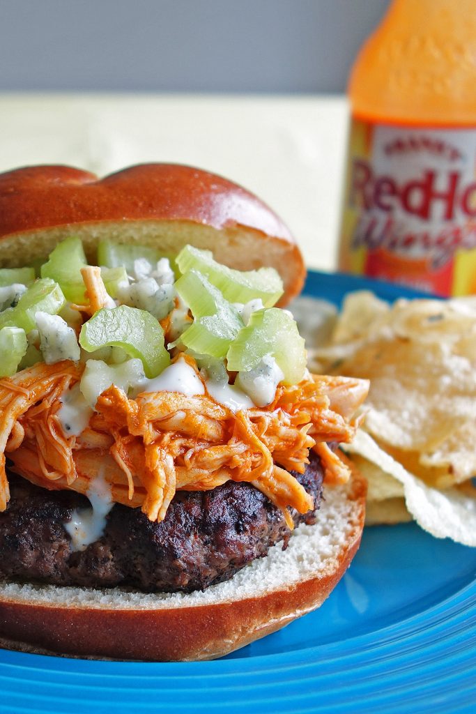 Buffalo Chicken Burger close up