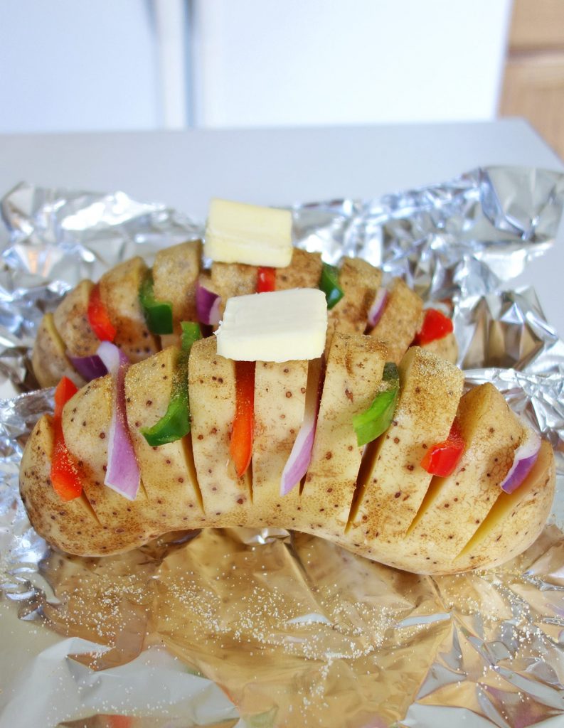 Grilled potatoes with peppers are easy to make and delicious grilling sides.