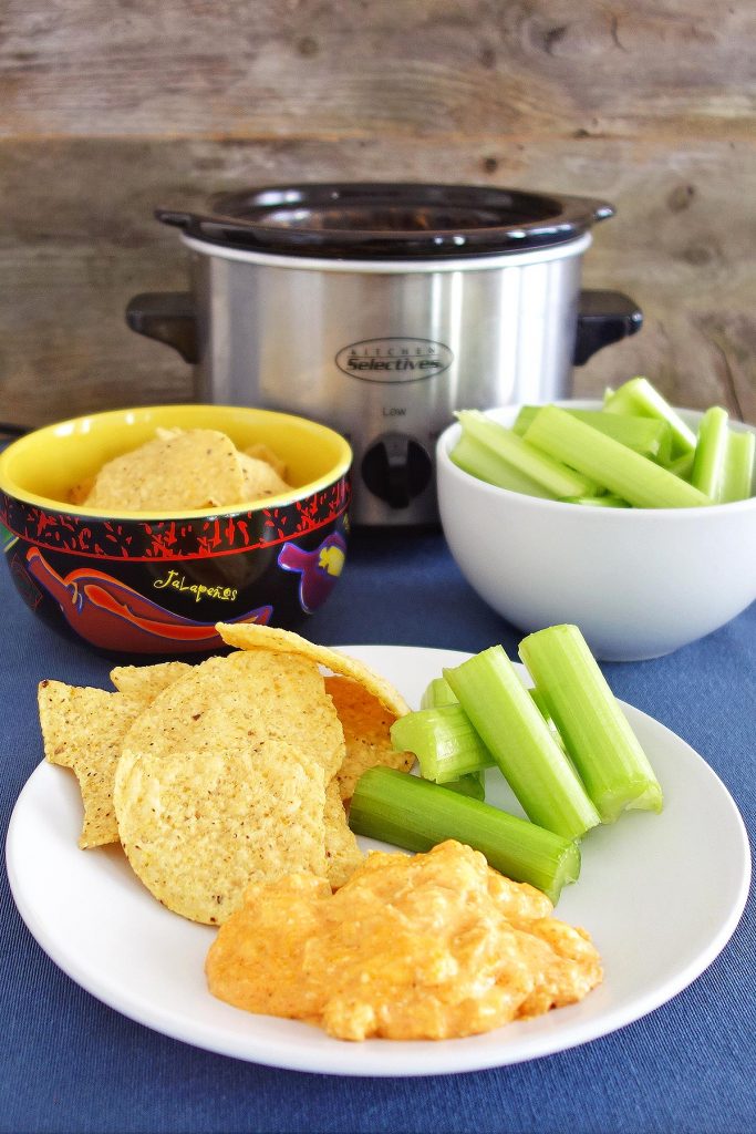 Crockpot buffalo chicken dip is an amazing appetizer