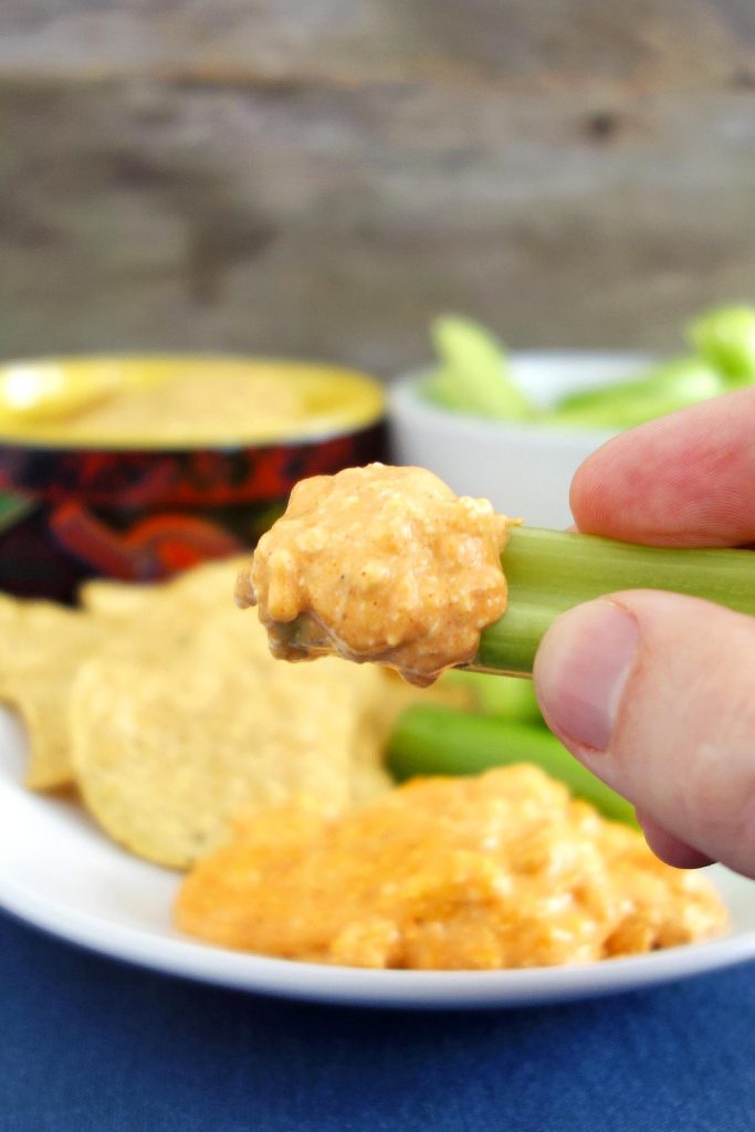 Crockpot buffalo chicken dip is an amazing appetizer