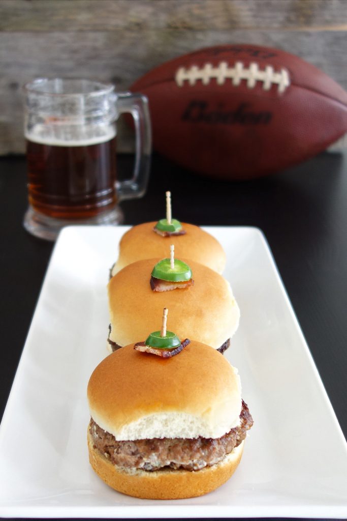 The Jalapeño Popper Burger is what you get when an awesome app meets a delicious burger. Stuffed with cream cheese, jalapeños & bacon.