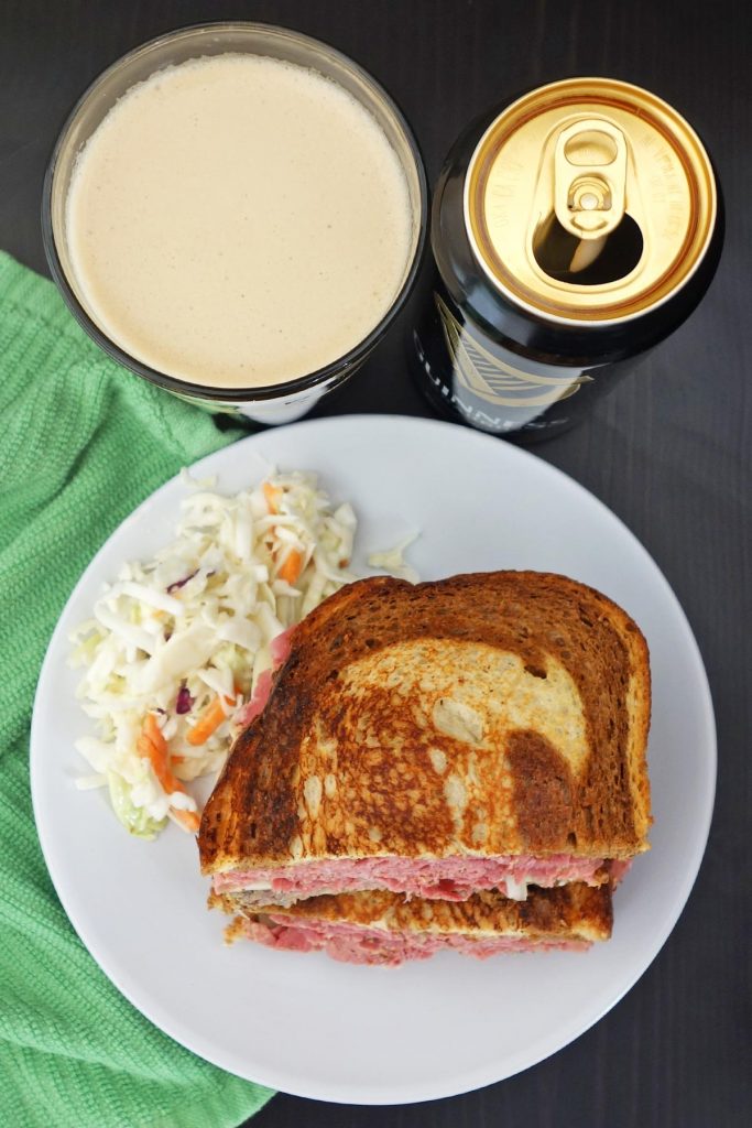 Irish Burger with Guinness mustard & corned beef